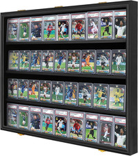 Graded Sports Card Display Case Lockable Trading Card Collector Wall Display