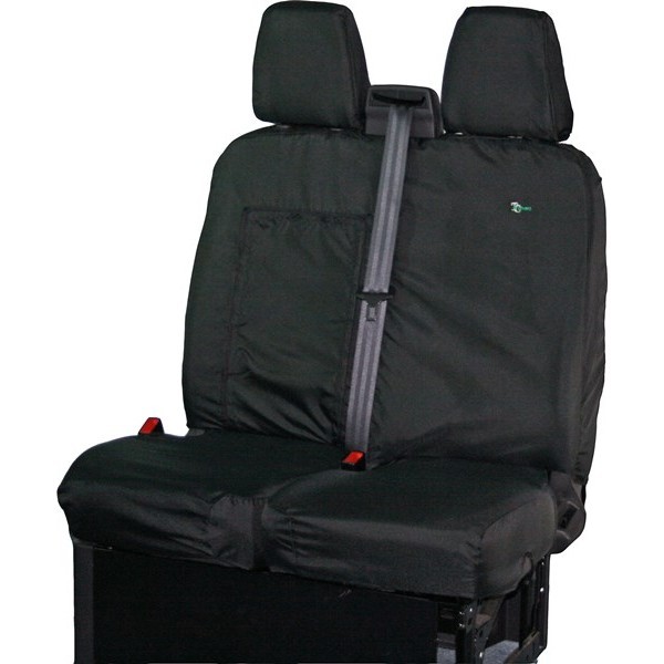 TRD14BLK Front Double Passenger Seat Cover Black Fits Ford By Town And Country - Image 5