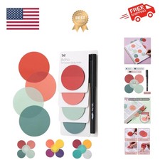 Transparent Sticky Notes, 200 Pcs, Pastel Colors, Round Translucent, See Thro...