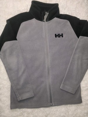 Helly Hansen Polartec Daybreaker 2.0 Fleece Jacket Youth Boys size 10 black&grey