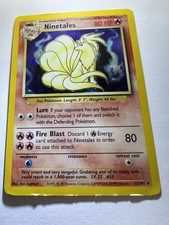 Pokémon TCG Ninetales 12/102 Black Flame Error Base Set Holo Rare