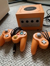 Nintendo GameCube Orange Console (NTSC-J) Bundle w/ 3 Controllers AV & Power
