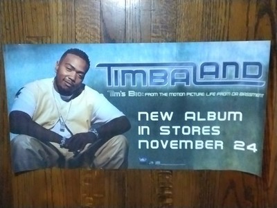RARE ORIGINAL TIMBALAND LIFE FROM DA BASSMENT PROMO POSTER 12 x 24 RAP HIP HOP