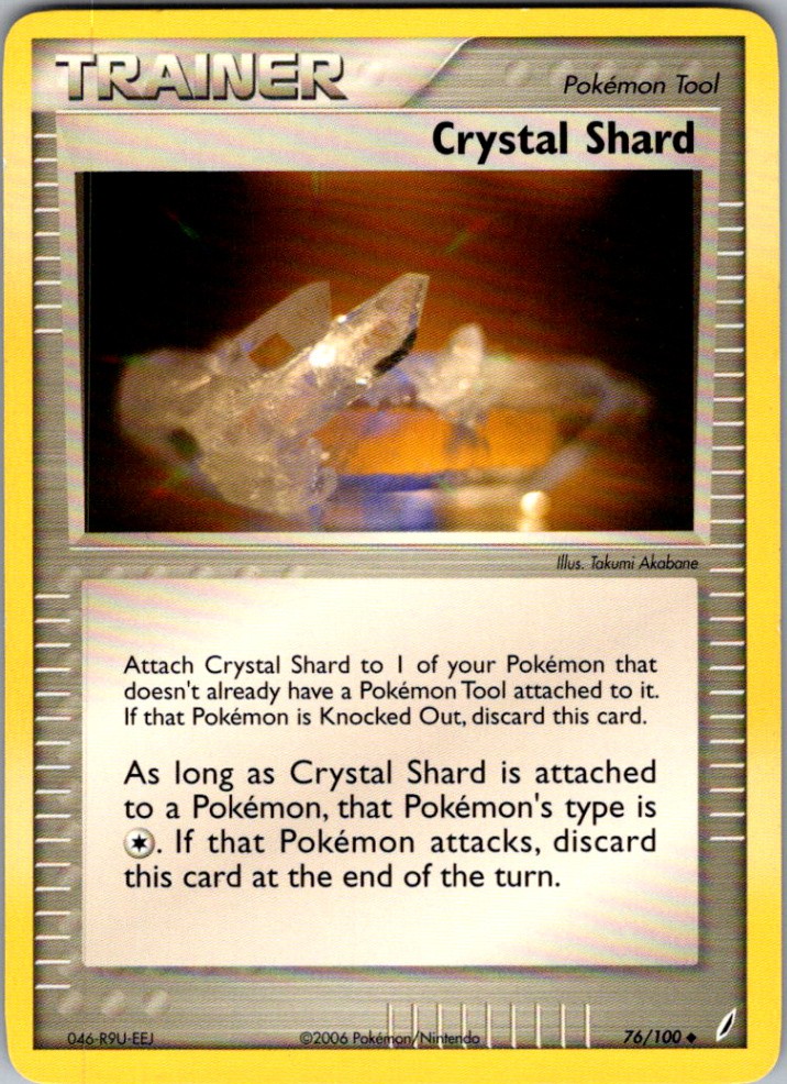 Crystal Shard - Crystal Guardians - CG 76/100 -  VINTAGE single MP to HP Pokemon