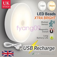 pack of 6 USB Rechargeable Motion Sensor Night Light for Cabinet Wardrobe Stairs