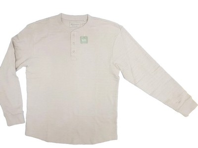 TOM TAILOR Herren Langarm Shirt Rundhalsshirt 100% Baumwolle hellbeige Gr. L NEU