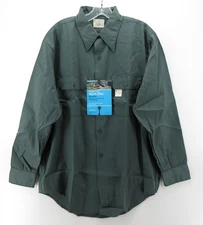 VINTAGE Big Mac Shirt Men Large Green JC Penney Work Rugged Work Twill 70s NWT *