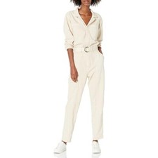 Lucky Brand womens Surplus Jumpsuit White cap grey sz XL