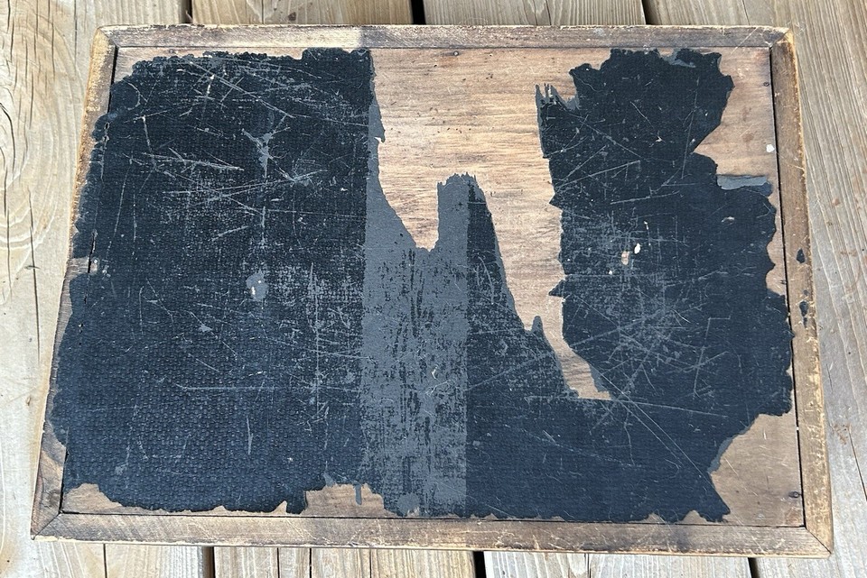 Antique Art Deco Large Wood Wooden Box Inlay Silverware Jewelry Storage