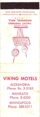 #ad #ad Mankato Minneapolis Minnesota Vikings Motels Vintage Matchbook Cover $9.99