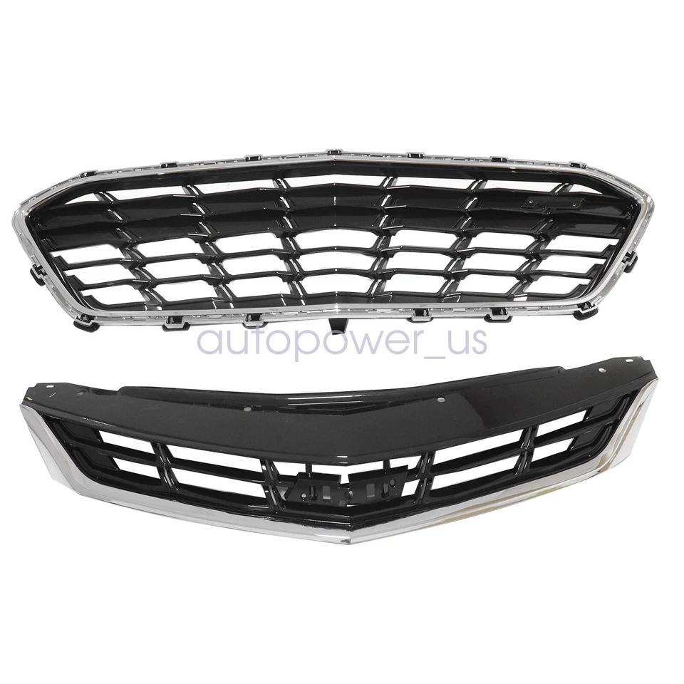 Nuevo juego de parrilla superior delantera apto para Chevrolet Cruze 2016 2017 2018 2019 con moldura RS Foto 3 de 4