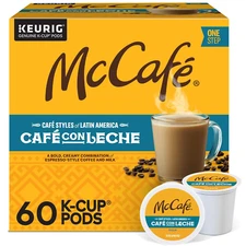 Cafe Styles of Latin America Cafe Con Leche, Keurig Single Serve K-Cup Coffee Po