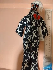 New Dammit Doll EX DOLL is Black White Red with White Hair Gag Gift 