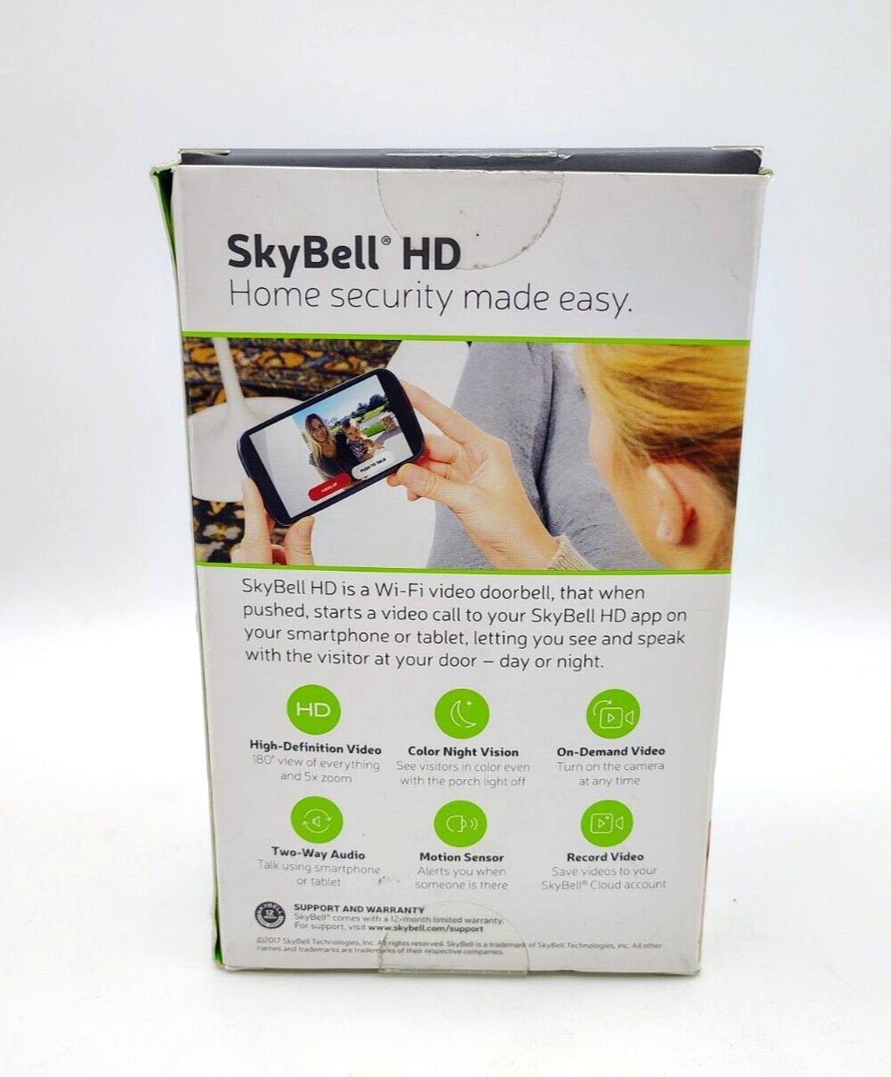 Skybell HD Wi-Fi Video Doorbell Camera Bronze For Parts/Repair