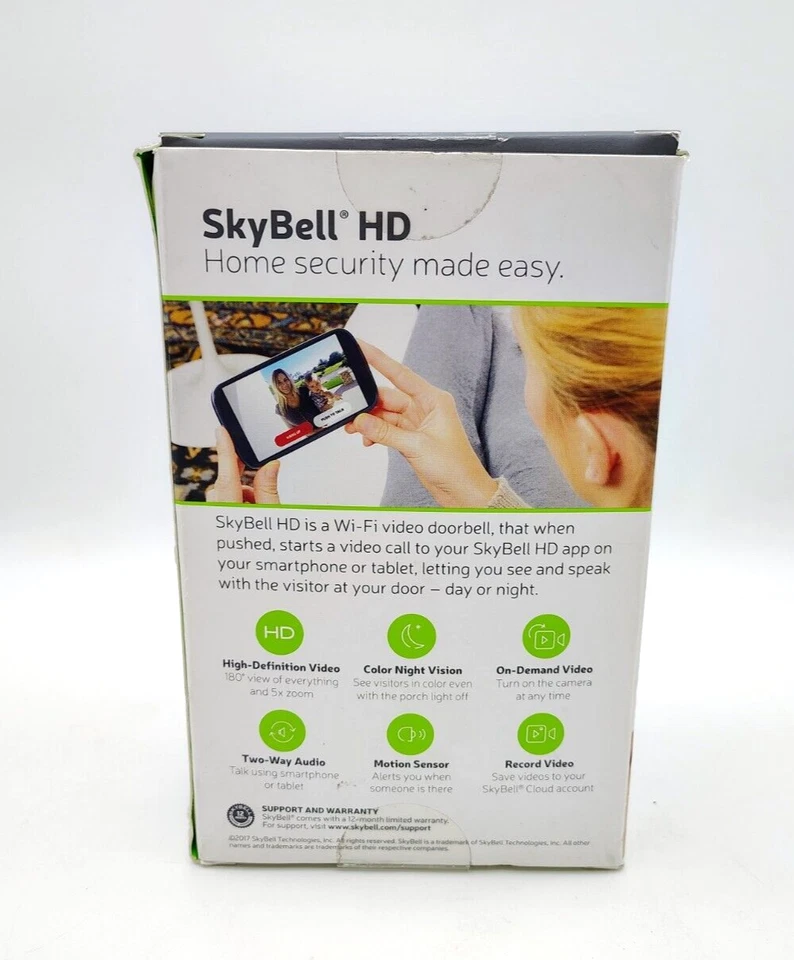 Cámara videotimbre Skybell HD Wi-Fi bronce para piezas/reparación Foto 2 de 4