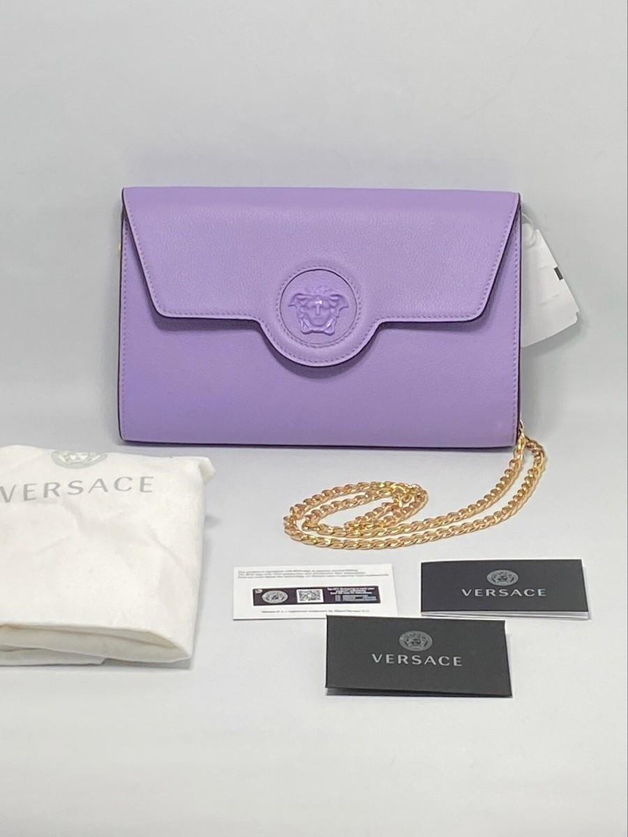 Versace La Medusa Tonal Leather Wallet Crossbody Bag | eBay
