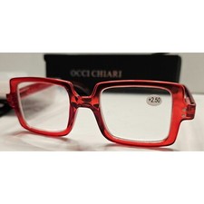 Occi Chiari Red Square Reading Glasses +2.50 ...