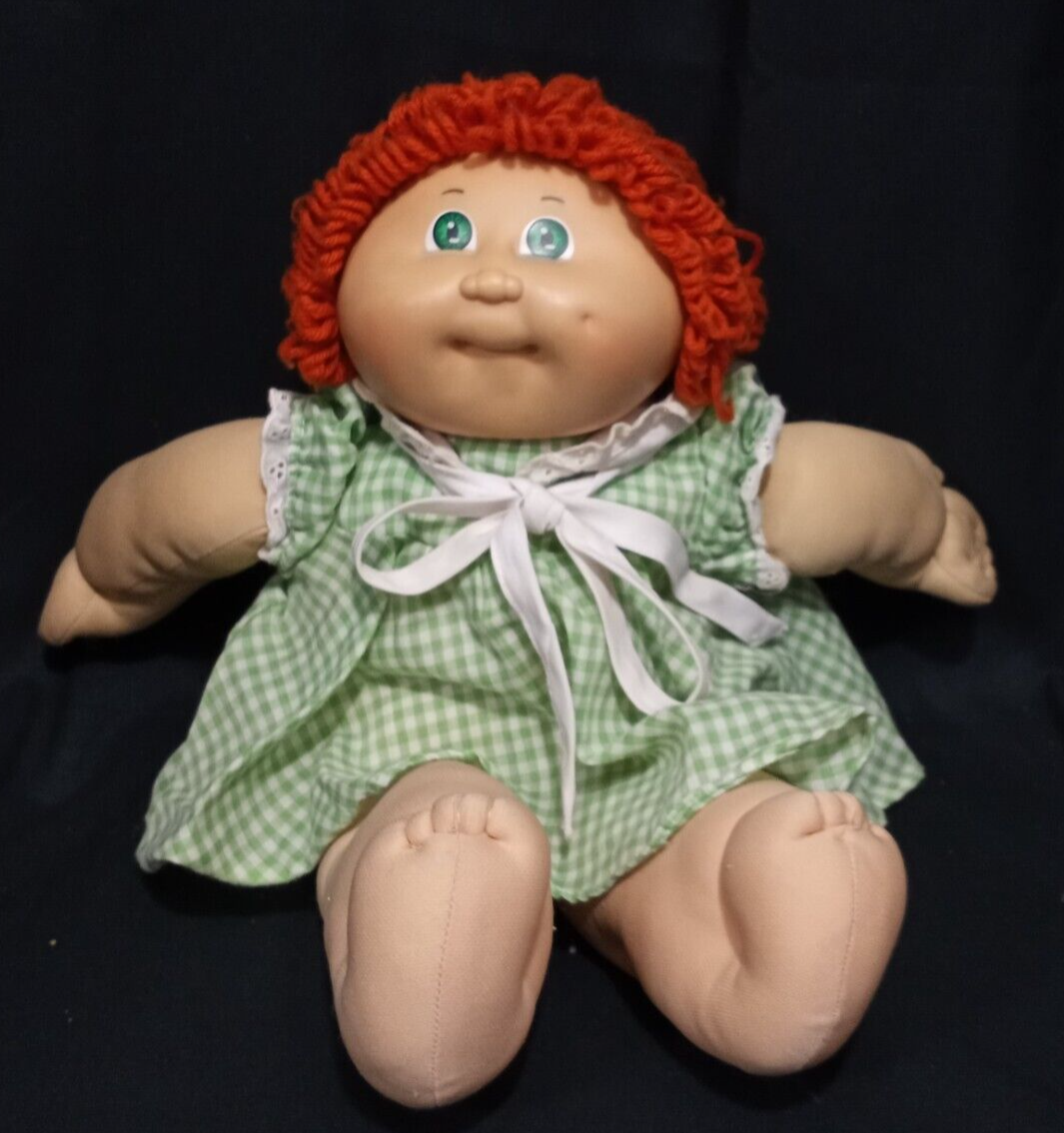 Cabbage Patch Green Dress,Red Hair and Green Eyes No Box