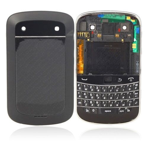 BLACKBERRY 9900 9930 OEM BLACK FULL HOUSING FACEPLATE FRAME REPLACEMENT REPAIR - 第 1/1 張圖片