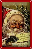 Blechschild Weihnachtsmann Winter Schnee Christmas 20X30 Cm Schild Tin Sign