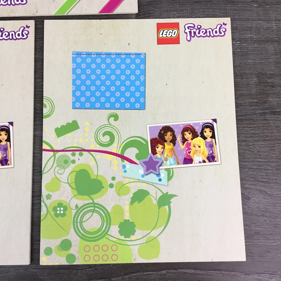 Lote De 3 Carpetas Portafolio Lego Friends 2 Bolsillos 12" x 9" Nuevas Foto 3 de 4