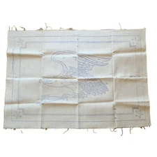American Thread Co Rug Burlap Stamped PATTERN 661 Bald Eagle Stars 24x36 inch