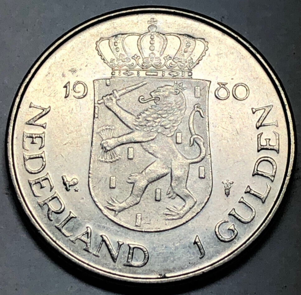 1980 Netherlands 1 Gulden Coin Queen Juliana