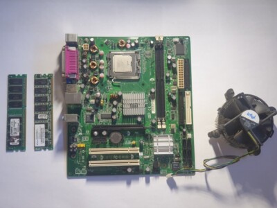 INTEL Desktop board D101GGC Celeron 3,20 GHZ Prozessor Lüfter RAM retro Kult vin