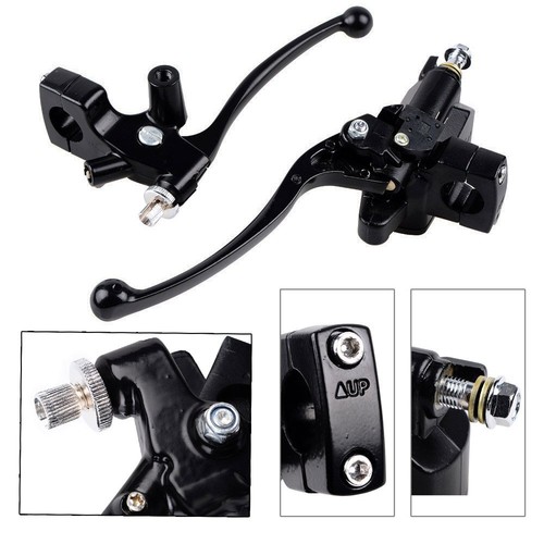 Motorcycle 1" Handlebar Hand Grips + Switches Controls + Clutch Brake Levers Kit - Picture 10 of 11