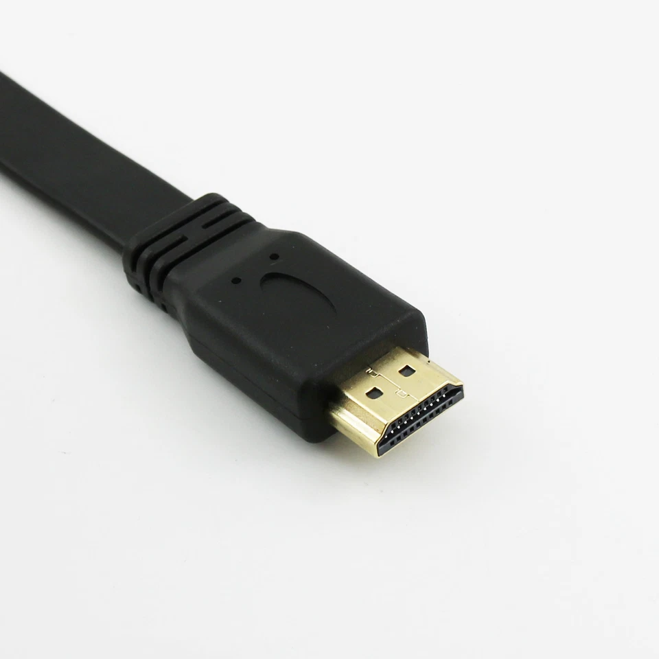 Flat Slim High Speed HDMI Male to DVI 24+1 Male 90° Angled Connector Cable 30cm - Image 4 of 4