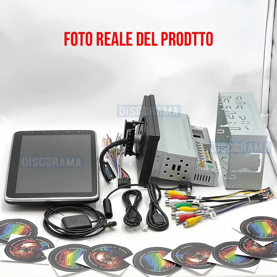 AUTORADIO ANDROID 10" POLLICI DAB+ STEREO AUTO 1/2 DIN WIFI SCHERMO ESTRAIBILE - Immagine 3 di 4