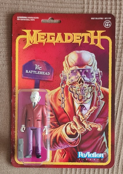Megadeth Vic Rattlehead ReAction Super7 Action Figure New Sealed 3.75"