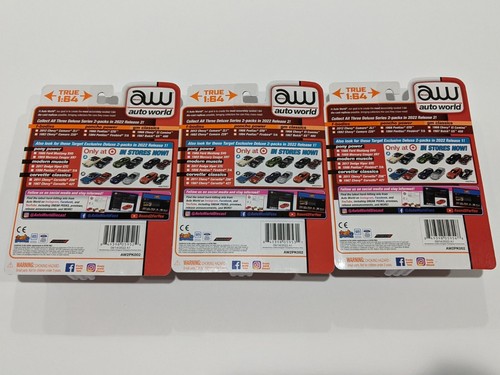 Auto World 2022 Deluxe 2-Packs | Bundle of 3 |  Release 2, Version B