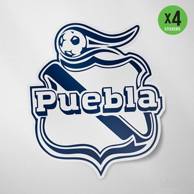Puebla FC Mexico 4 Pack Sticker Vinyl Decal  Calcomania Soccer Franja Liga MX 