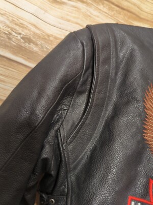 Harley Davidson LEGENDARY EAGLE Genuine Leather Jacket Size Medium