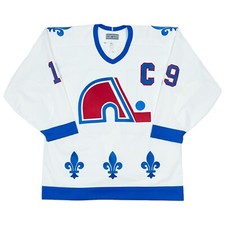 VTG RARE QUEBEC NORDIQUES #19 SAKIC CCM AUTHENTIC WHITE HOCKEY JERSEY SIZE 48