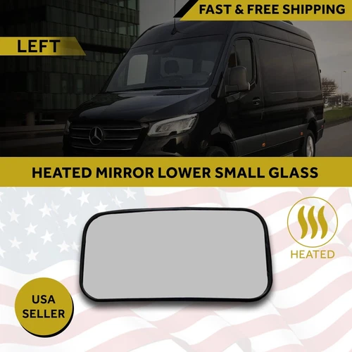 Mercedes Sprinter Mirror Glass Lower Heated  Blind spot Left Driver 2019 2023