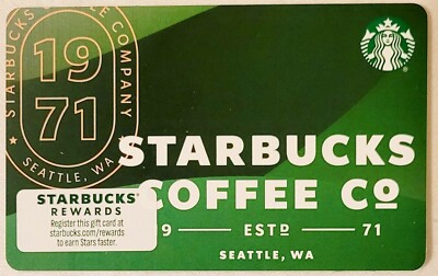 スターバックス ❣️ カード & コーヒー NEW 2023 STARBUCKS 1971 COFFEE CO Gift Card #6310 | eBay