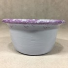Hand Painted Pottery Ceramic Purple Rim Bowl 5.75" — photo 10