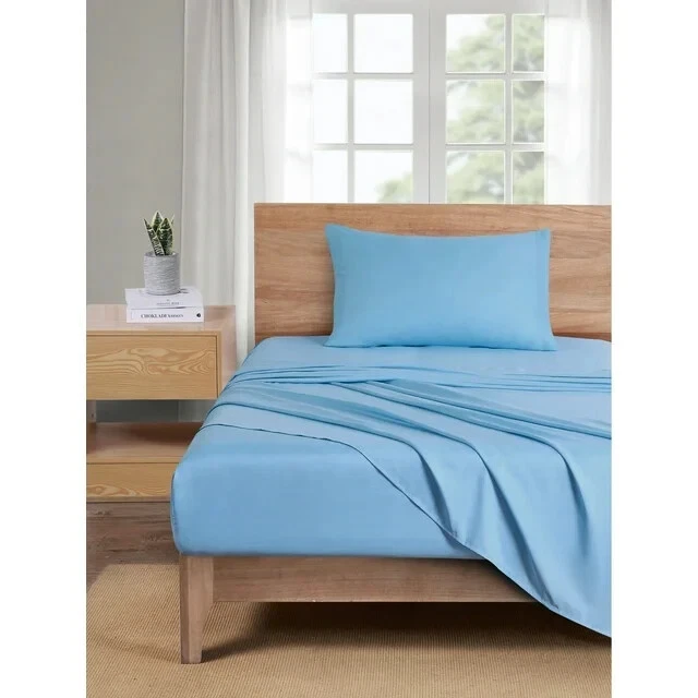 Twin Size, BlueJay (3 Piece Set) Microfiber Sheet Set Mainstays Basics Value - Image 2 of 4