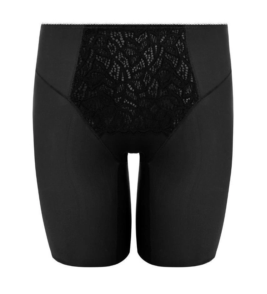 Wacoal Raffine Corto Negro M 12 Cintura Alta Pierna Larga Control Formador Encaje 148038 Foto 4 de 4