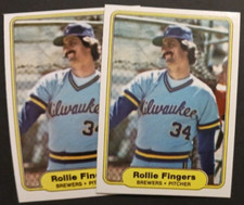 Rollie Fingers 1982 Fleer- 2 Cards - Milwaukee Brewers - #141