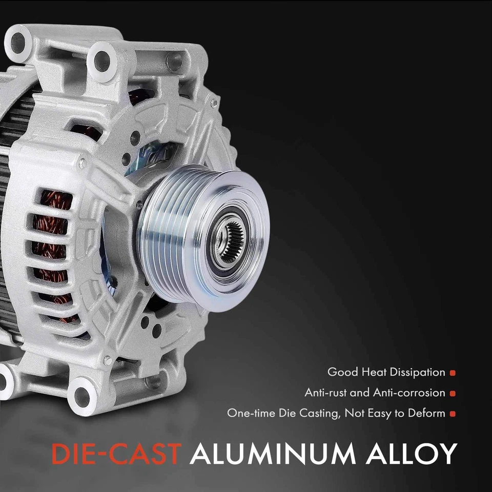 Генератор переменного тока для Audi A6 A6 Quattro 2010-2011 180 A 12 В CW 6-канавочный шкив муфты - Изображение 4 из 4