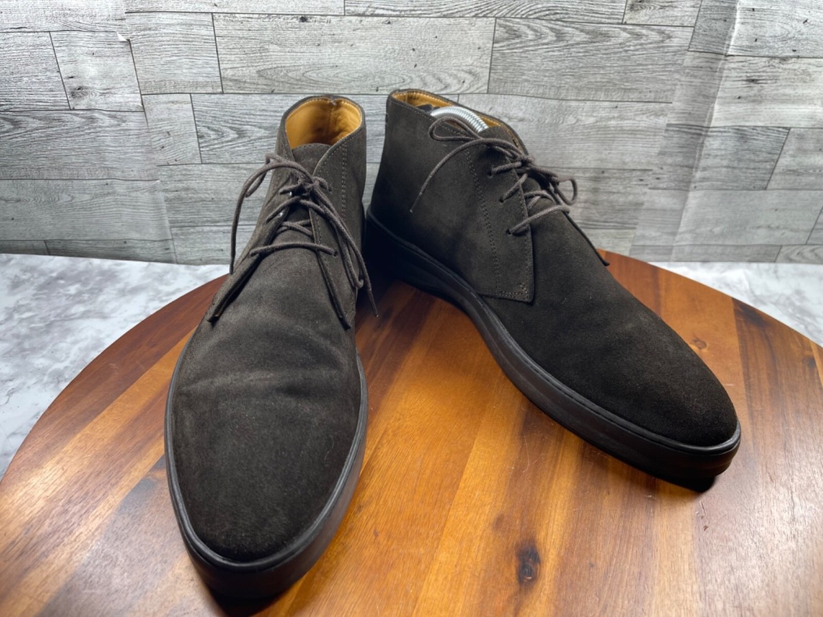 Jack Erwin Carter Boots Mens 11 Brown Leather Lace Up Goodyear Welt Sole Chukka Carter Wingtip Boot - Black Full Grain – Jack Erwin main image 3