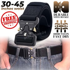 Mens Tactical Belt Heavy Duty Military Belt W/ Quick-Release Metal Buckle Nylon