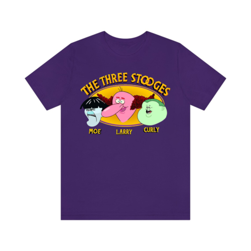 The Three Stooges caricature T-shirt purple Short sleeve S-5XL JJ3515 - Afbeelding 1 van 3