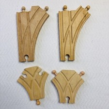 4 Wooden Railway Switch Junction Lot Thomas Brio Maxim Ikea Wood Train Car Track
