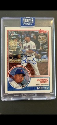 2020 Topps Archive 1983 Design Chrome Dominic Smith Auto #36 (RC) 1/1 