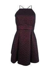 BCBGeneration Women's Pleated Metallic Dress (12, Eggplant) 613000255365