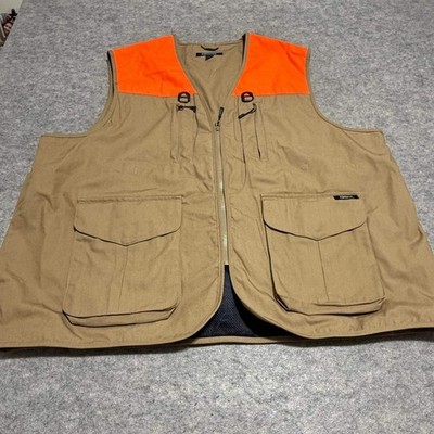 Gander Mountain Guide Series Mens 3XL Hunting Vest Blaze Orange Tan Full Zip